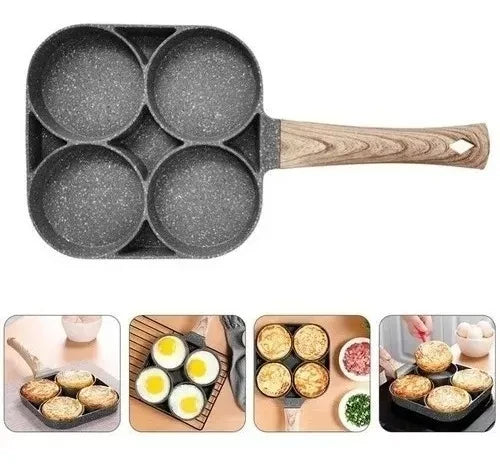 Sartén Antiadherente 4 Puestos 🌟🔥 ¡COCINA SIN LÍMITES CON NUESTRA SARTÉN 4 EN 1! 🔥🌟