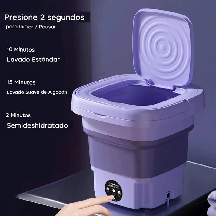 Mini Lavadora y centrífuga Portátil Plegable🧼 ¡Lava tu ropa en cualquier lugar - ENVÍO GRATIS