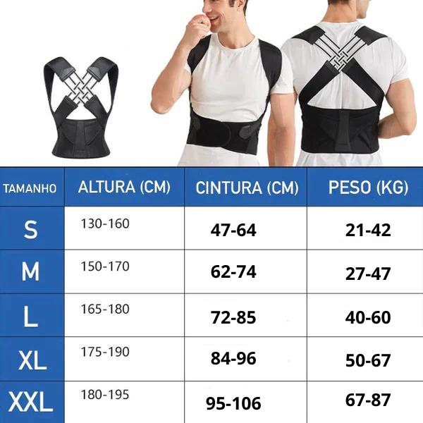 Corrector De Postura Ortopédico Unisex 💪 RESULTADOS CON 7 DÍAS DE USO 🌟GRATIS MINI MASAJEADOR EMS +ENVÍO TODO COLÔMBIA🌟