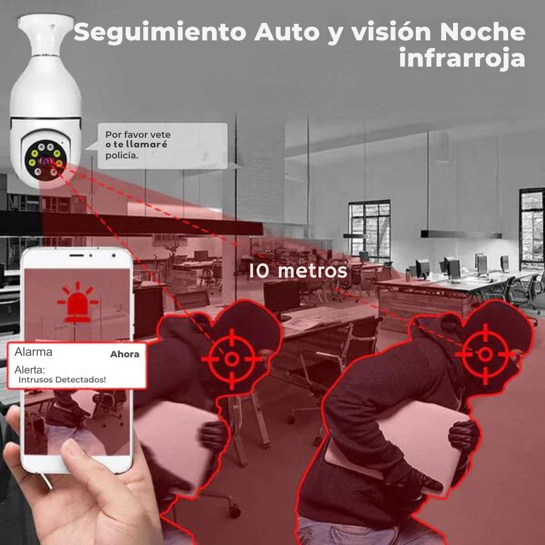 Camara Ip Tipo Bombillo 360º Robotica Wifi Vision Nocturna