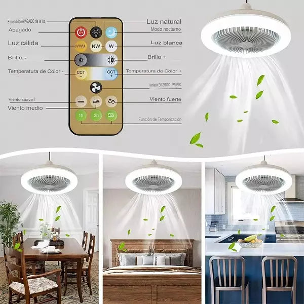 Bombillo Ventilador de Techo 3 en 1 Luz LED 🎁PAGA 1 y llévate 2 PAGO CONTRA ENTREGA 🚚