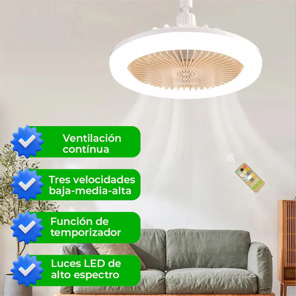 Bombillo Ventilador de Techo 3 en 1 Luz LED 🎁PAGA 1 y llévate 2 PAGO CONTRA ENTREGA 🚚