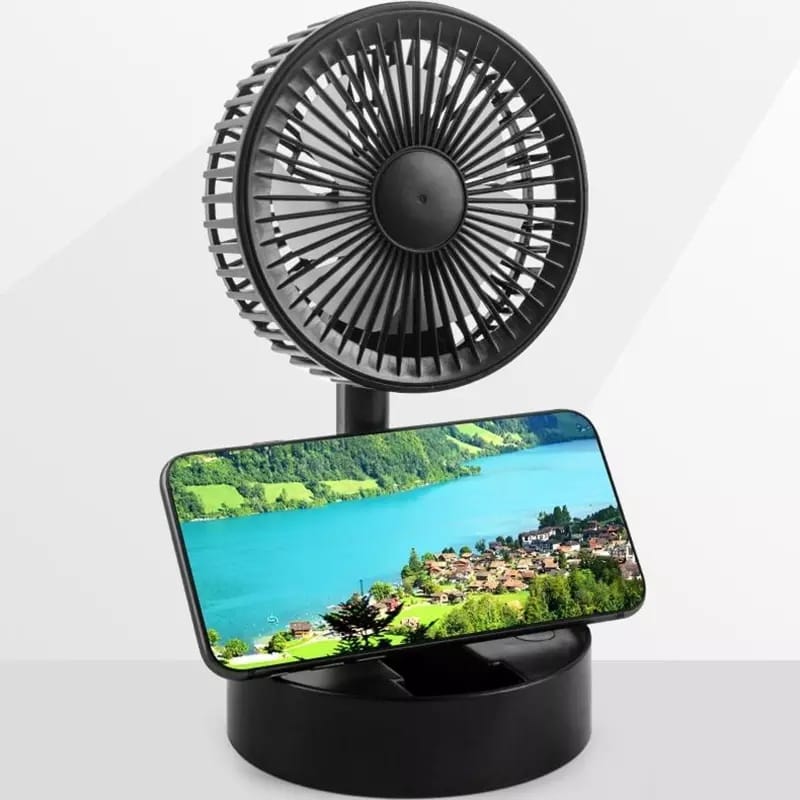 Mini ventilador de columna plegable silencioso portátil recargable retráctil