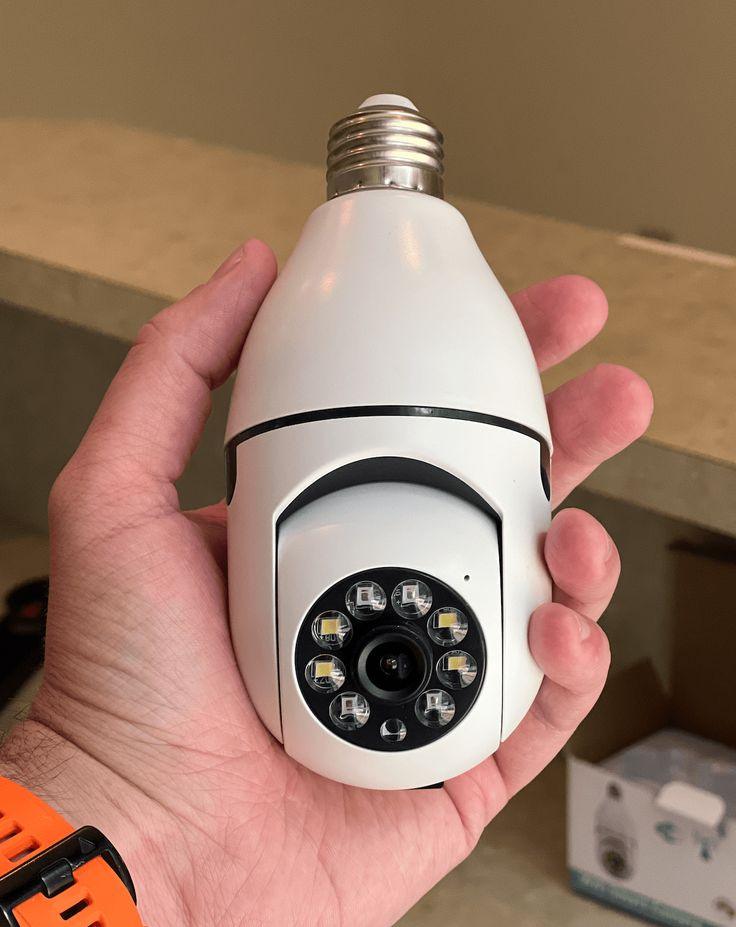 Camara Ip Tipo Bombillo 360º Robotica Wifi Vision Nocturna