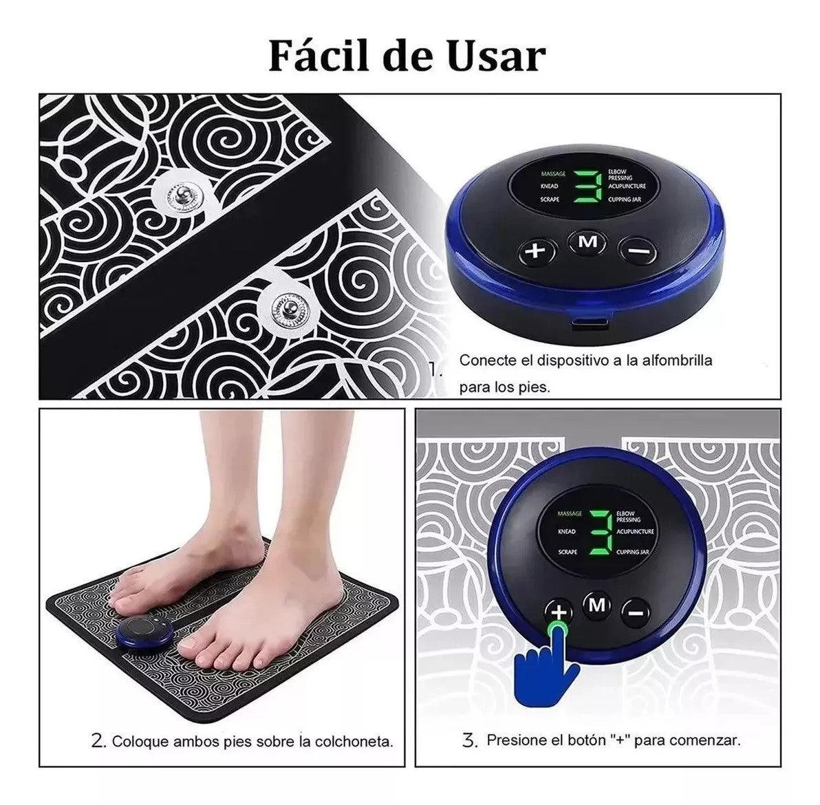 Tapete Masajeador EMS de pies + Mini parche MUSCULAR GRATIS + 50% de descuento