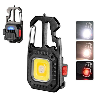 🔥 COMPRE 1 Y LLÉVATE 2 🔦Linterna llavero Cob Led 4 en 1  multifunción - ENVÍO GRATIS