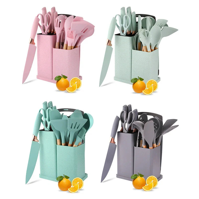 Set De 19 Utensilios De Cocina Silicona