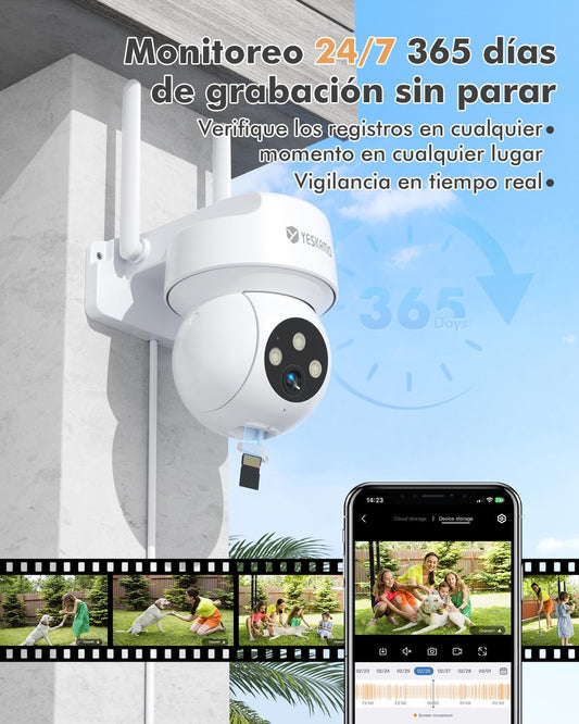 SolarGuard™ 360º 4K – Seguridad 24/7 Sin Cables Ni Facturas de Luz