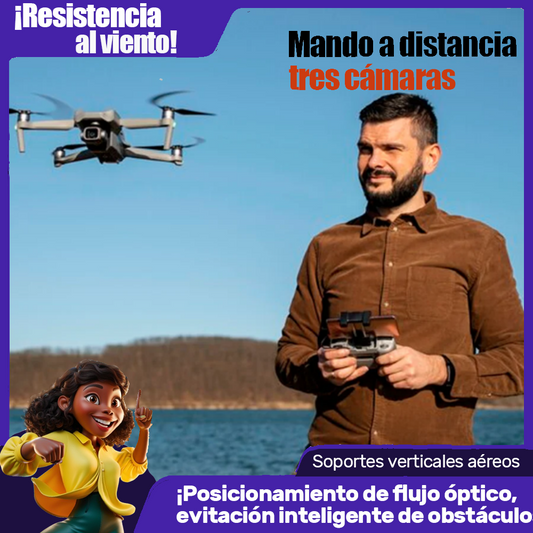 TurboFly™ - Drone con triple cámara Full HD y 4K (PROMOCIÓN SOLO HOY)