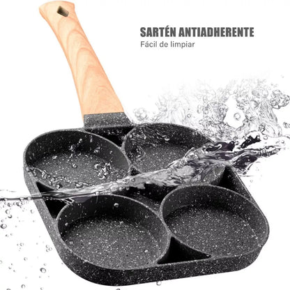 Sartén Antiadherente 4 Puestos 🌟🔥 ¡COCINA SIN LÍMITES CON NUESTRA SARTÉN 4 EN 1! 🔥🌟