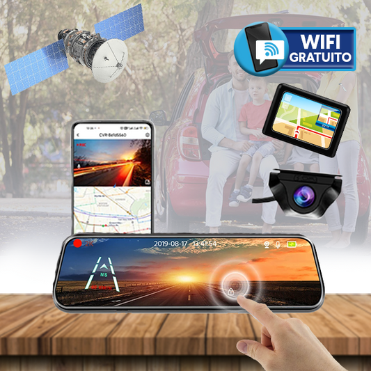 🚗 DualView Mirror – Espejo Retrovisor con Doble Cámara Full HD + Regalo Especial + WIFI GRATIS 🎁