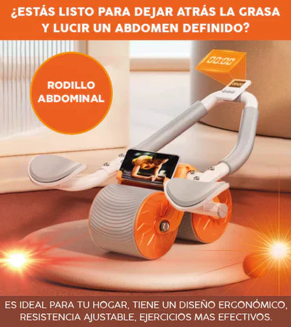 Rueda abdominal Smart Pro ™ Abs Roller 2024: ejercicios de abdominales y planchas - ENVÍO GRATIS
