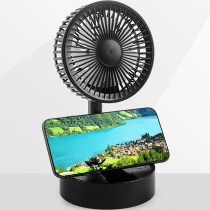 Mini ventilador de columna plegable silencioso portátil recargable retráctil