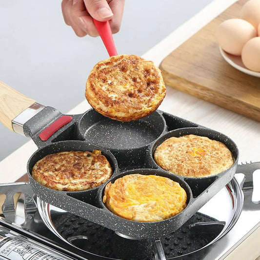 Sartén Antiadherente 4 Puestos 🌟🔥 ¡COCINA SIN LÍMITES CON NUESTRA SARTÉN 4 EN 1! 🔥🌟