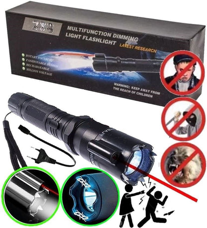 Linterna con Descarga Electrica Y Laser